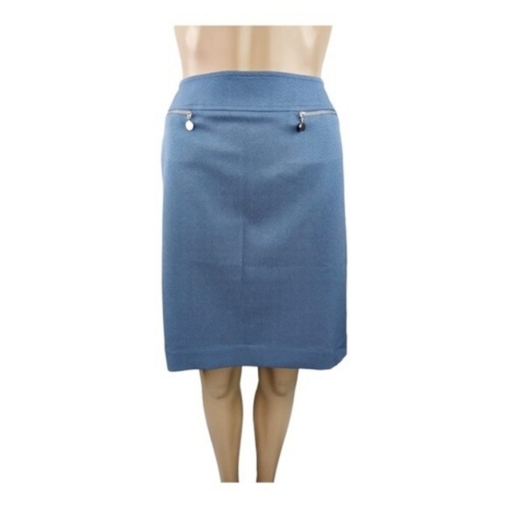 Tahari Arthur S. Levine French Blue Skirt 10P